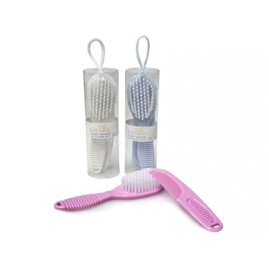 Gift - Baby Brush and Comb Set - WHITE  or BLUE