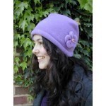 Hat - Girls - Warm soft fleecy felt  - Lilac - 4-6y - last item -45% off clearance Sale 