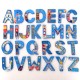 NAME LETTERS - Lanka Kade - BLUE -  UPPER Case -  Adventures style - not all A - Z letters are available as in clearance (check below)