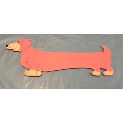 Wooden - NAME PLAQUE - DOG - Pink - last one in sale
