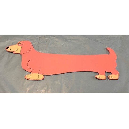 Wooden - NAME PLAQUE - DOG - Pink - last one in sale