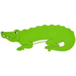 Wooden - NAME PLAQUE - CROCODILE - Green - last one in sale