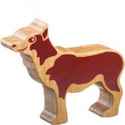 Toys - Wooden - FARM animals - Lanka Kade - Natural Wood - DOG