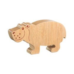 Toys - Wooden - Animals - ZOO - Lanka Kade - Natural Wood - Hippo