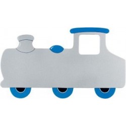 Wooden - NAME PLAQUE - TRAIN - Silver short - last one in sale