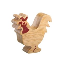 Toys - Wooden - Animals - FARM - Lanka Kade - Natural Wood - Standing Cockerel