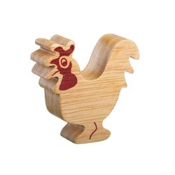 Toys - Wooden - FARM animals - Lanka Kade - Natural Wood - Standing Cockerel