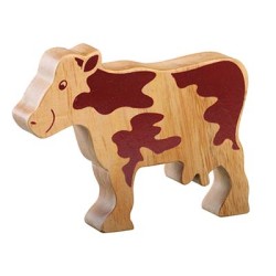 Toys - Wooden - Animals - FARM - Lanka Kade - Natural Wood - Cow