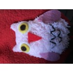 Hat - Basic - Soft fleece hat  - RED - Owl - 9-12m (48) , 18-24m (50) , 3-5y (52)  - sale 