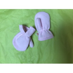 Gloves and Mittens - Basic - Baby girls soft  fleece mittens - soft pink  -1-2y - sale