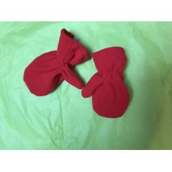 Gloves and Mittens - Baby - Basic  - unisex - soft  fleece mittens - Red Owl -  3-6y - sale
