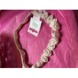 Hair Accessories - Band - Baby - first soft flower band - cream
