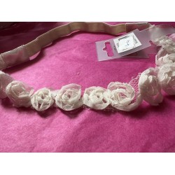 Hair Accessories - Band - Baby - first soft flower band - cream
